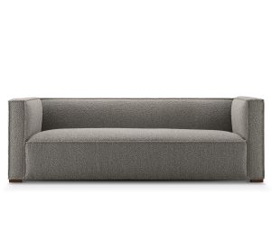 Luxor Leather Sofa-light grey