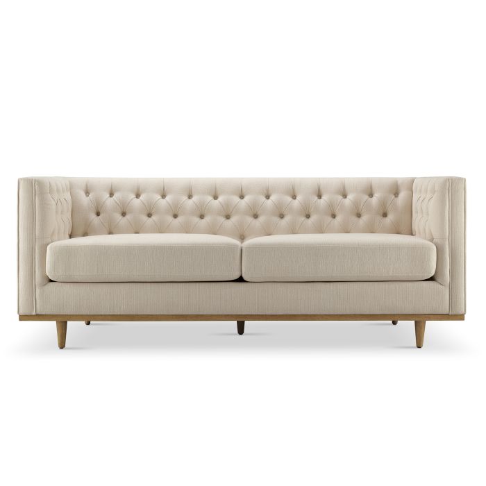 Sophisticated Square Arm Upholstered Sofa