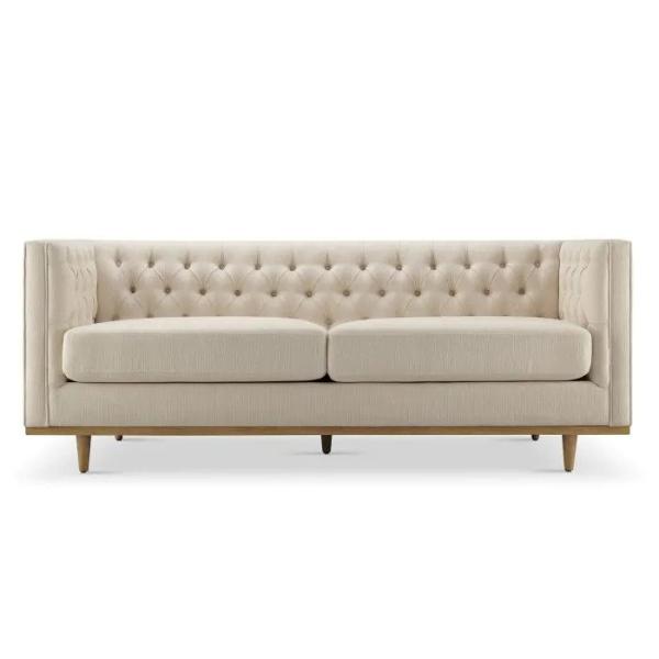 Elevate Your Living Space with a Sophisticated Square Arm Upholstered Sofa